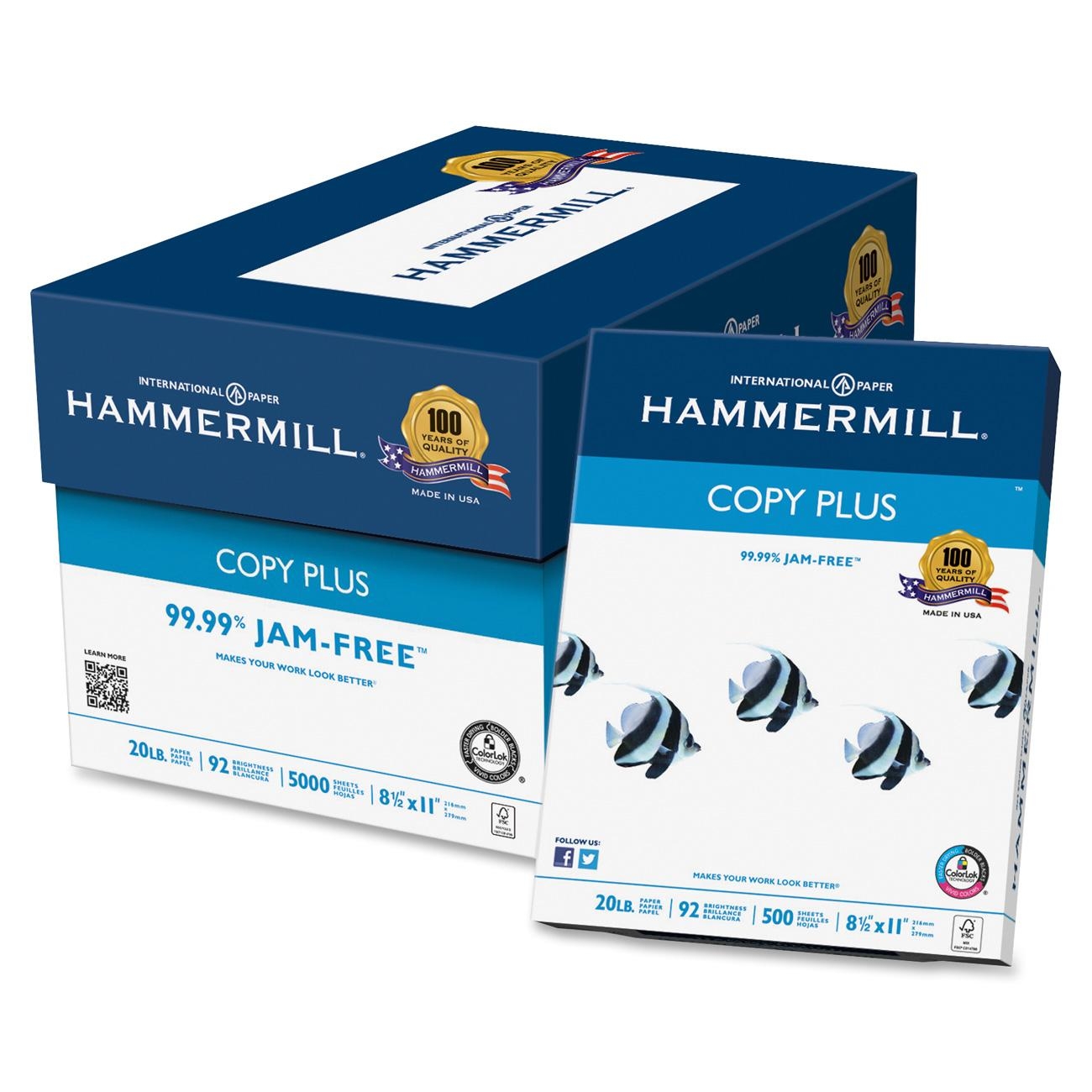 Hammermill® Office Paper, 5000 Sheet Pack For Copiers, Fax Machines, Laser Printers