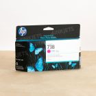 OEM HP 738 Magenta DesignJet Ink Cartridge, 498N6A