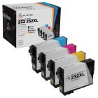 Set of 4 Remanufactured Epson 232XL HY Black & 232 CMY