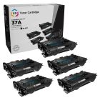 Pack of 5 Compatible HP 37A Black Toner Cartridge (CF237A)