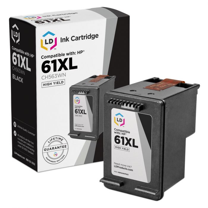 1 Black, 1 Tri-Color Wolfgray 61XL Remanufactured Ink Cartridge Replacement for HP 61 XL 61XL to use with Envy 4500 5530 5534 5535 Deskjet 2540 1000 1010 1512 1510 3050 Officejet 4630 2620 4635 