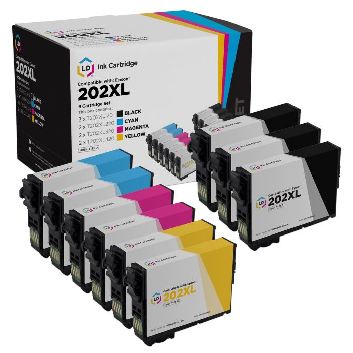 Affordable 9-Cartridge Set For Epson 202XL Ink