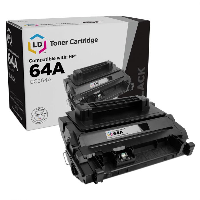 2 x Black Toner Cartridges Non-OEM Alternative For HP CC364A 64A 10,000 Pages