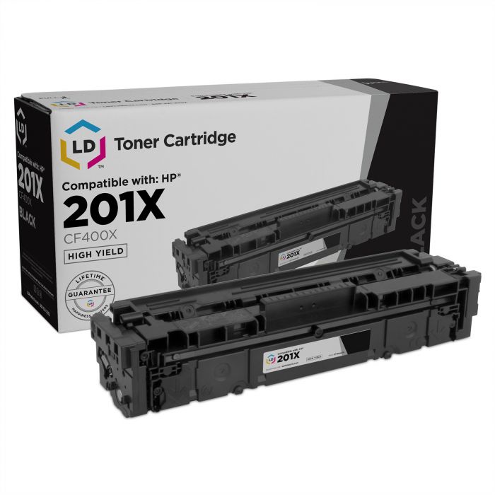 1 CF402X Yellow LD Compatible Replacements for HP 201X Set of 4 High Yield Toner Cartridges: 1 CF400X Black and 1 CF403X Magenta 1 CF401X Cyan 