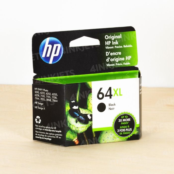 thumbnail image 2 of 2-Pack Remanufactured HP 64XL Black Ink Cartridges – For HP ENVY 7130, 7132, 7155, 7158 & More 2 of 4
