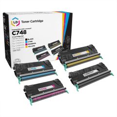 Lexmark Remanufactured C748 HY (Bk, C, M, Y) Toner Set
