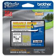 OEM Brother TZeN201 Black on White Tape