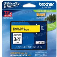 OEM Brother TZe641 Black on Yellow Tape