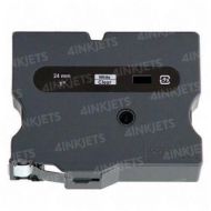 OEM Brother TX1551 1" White on Clear Tape