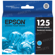 Original Epson 125 Cyan Ink Cartridge