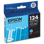 Original Epson 124 Cyan Ink Cartridge