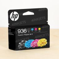OEM HP 936 Cyan/Magenta/Yellow/Black Ink Cartridge 4-pack, 6C3Z5LN