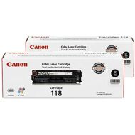 Original Canon 118 Black Toner Cartridge, 2 Pack