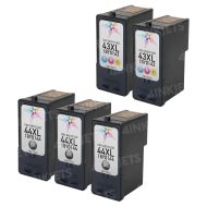 Lexmark Remanufactured 18Y0144 / 18Y0144 HY Black and Color Ink Set of 5