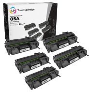 5 Pack LD Compatible Black Toner Cartridges for HP 05A