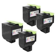 Lexmark Remanufactured C544 EHY (Bk, C, M, Y) Toner Set