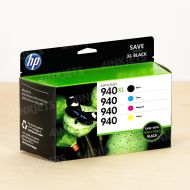 OEM HP 940XL/940 Ink Cartridges (1 of each Black High Yield and Cyan/Magenta/Yellow Standard Yield), CZ143FN  