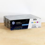 Original HP 202A 3-pack C/M/Y Toner Cartridges CF500AM