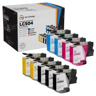 9-Pack Compatible Brother LC504 Standard Yield Ink Cartridges: 3 Black and 2 Each of Cyan, Magenta & Yellow