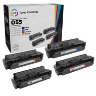 Compatible Canon 055 Set of 4 (BK/C/M/Y) Toner Cartridges with Chips