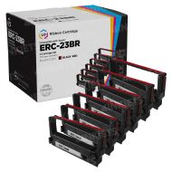 Epson Compatible ERC-23BR Black and Red POS Ribbon, 6-pack