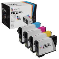 Set of 4 Remanufactured Epson 232XL HY Black & 232 CMY