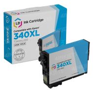 Remanufactured Epson 340XL Cyan High Yield Ink Cartridge (T340XL220-S) works with Expression Photo XP-8800