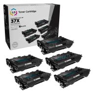 Pack of 5 Compatible High Yield HP 37X Black Toner Cartridge (CF237X)