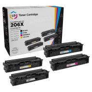 Set of 4 Compatible HP 206X High Yield Toner Cartridge (Black, Cyan, Magenta, Yellow)