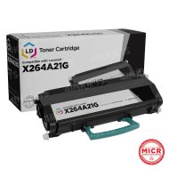 Remanufactured Black MICR Toner for Lexmark X264A21G