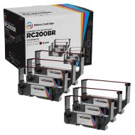Compatible Replacement for Star Micronics RC200BR Black and Red POS Ribbon, 6-Pack