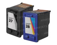 2-Pack of HP 27 & 28 Remanufactured Ink Cartridges