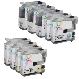 Affordable 9-Cartridge Set For Brother LC207 & LC205 Ink - 4inkjets