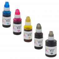 Compatible Pack of 5 Epson T512 Ink Bottles