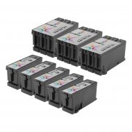 Compatible 8-Pack Replacement for Dell T109N Black & T110N Color Ink
