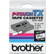 OEM Brother TX-1311 1/2" Black on Clear Label Tape