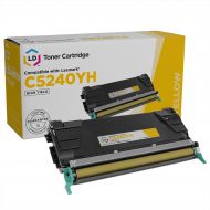 Lexmark Remanufactured C5240YH High Yield Yellow Toner for the C524