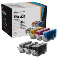 Compatible Canon PGI-225 & CLI-226: 1 Pigment Bk PGI-225 & 1 Each of CLI-226 Bk, C, M, Y, G (Set of Ink)