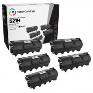 Lexmark Compatible 521H High Yield 5 Pack Black Toners