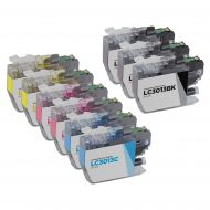 Set of 9 Brother Compatible LC3013 HY Ink Cartridges: 3x LC3013BK Black and 2 Each of LC3013C Cyan, LC3013M Magenta & LC3013Y Yellow