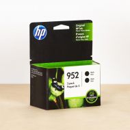 HP 952 Black Original Ink Twin Pack in Retail Packaging, 3YP21AN