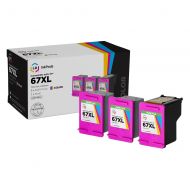 LD InkPods™ Replacements for HP 67XL Ink Cartridge (Tri-Color, 3-Pack with OEM printhead)