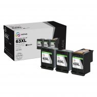 LD InkPods™ Replacements for HP 63XL Ink Cartridge (Black, 3-Pack with OEM printhead)