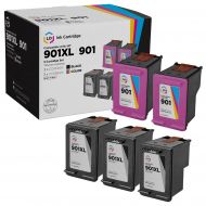 LD Remanufactured Black & Color Ink Cartridges for HP 901XL / HP 901