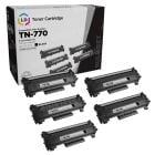 5 Pack Brother TN770 Super High Yield Black Compatible Toner Cartridges
