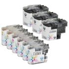 Set of 9 Brother Compatible LC20E Ink Cartridges: 3BK & 2 each of CMY