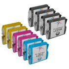 Set of 10 Brother Compatible LC51 Ink Cartridges: 4 BK & 2 each of CMY