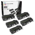5 Pack LD Compatible Black Toner Cartridges for HP 05A
