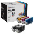 Compatible Canon PGI-220 & CLI-221: 1 Pigment Bk PGI-220 & 1 Each of CLI-221 Bk, C, M, Y (Set of Ink)