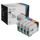 Remanufactured T069 4 Piece Set of Ink for Epson